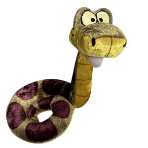 Vintage 90s Disney The Jungle Book "Kaa" the Snake Rattle Feature Coiled Body 6"